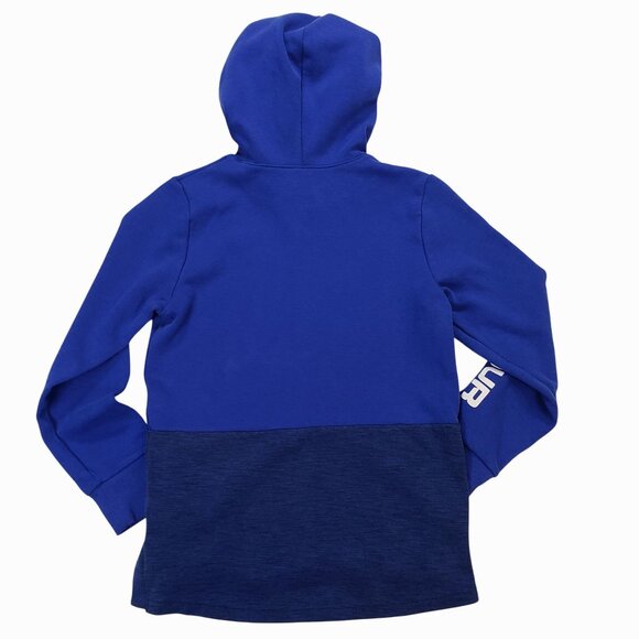Under Armour Youth M Blue Hoodie With Two-Tone Design & Logo On Chest - Picture 2 of 10